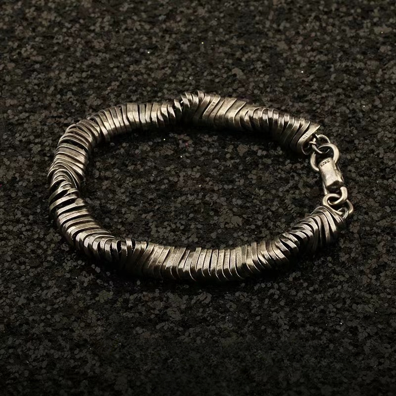 Men Accessories Ring And Bracelet - Buddhastone nowy trend bransoletka męska skręcona