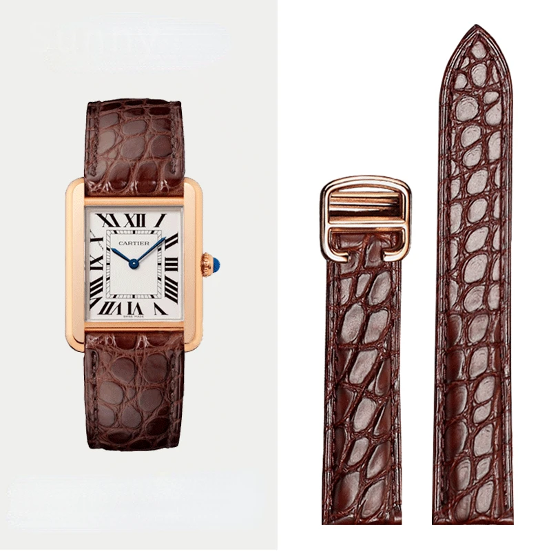 Men'S Accessories London - Pasek do zegarka z prawdziwej skóry