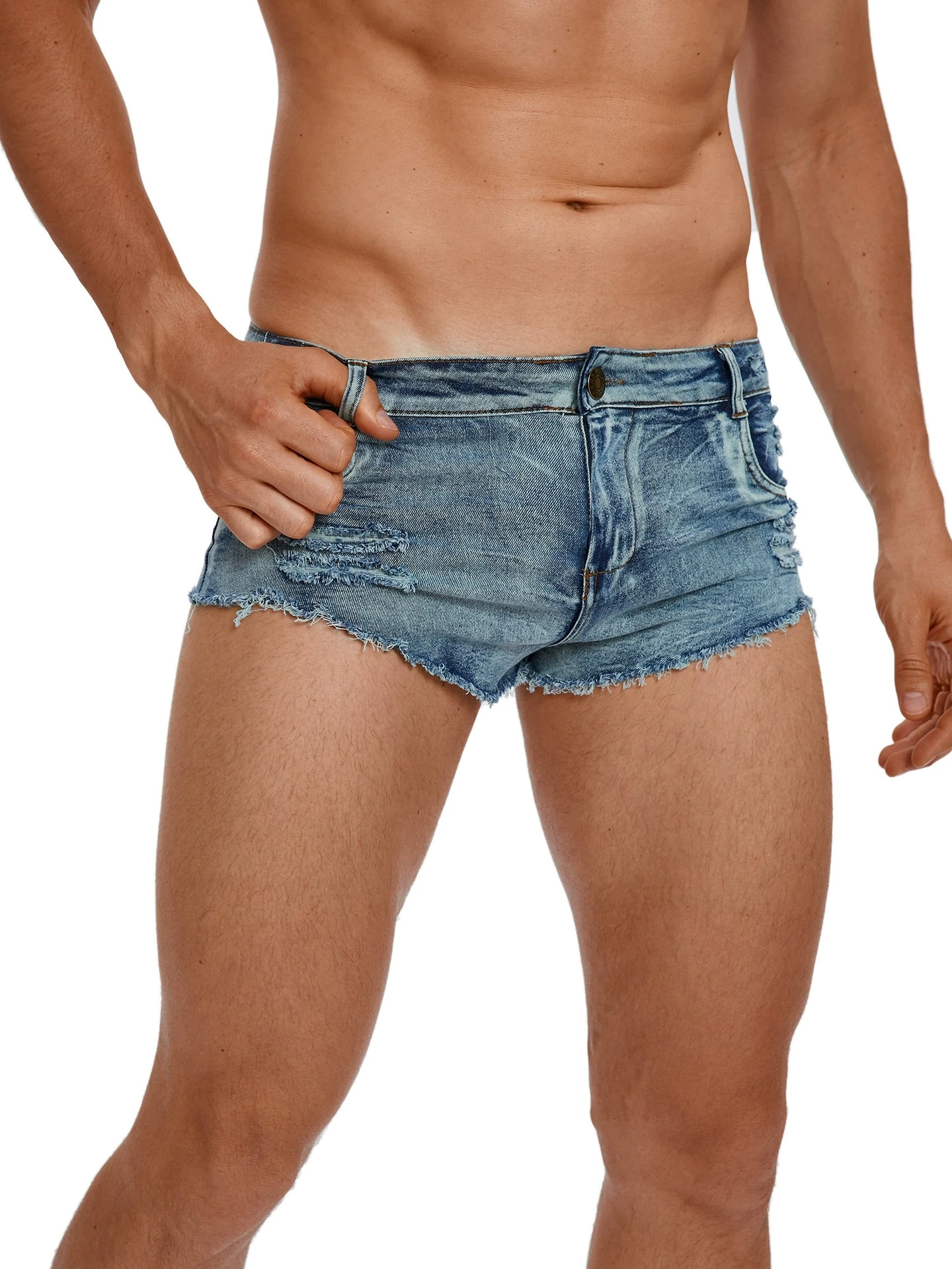 Men'S Accessories Clothing - Męskie szorty jeansowe z niskim stanem,