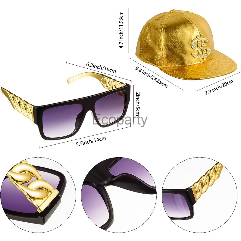 80s 90s Hip Hop Costume Access – Men Accessories Ring And Bracelet recenzja i cena