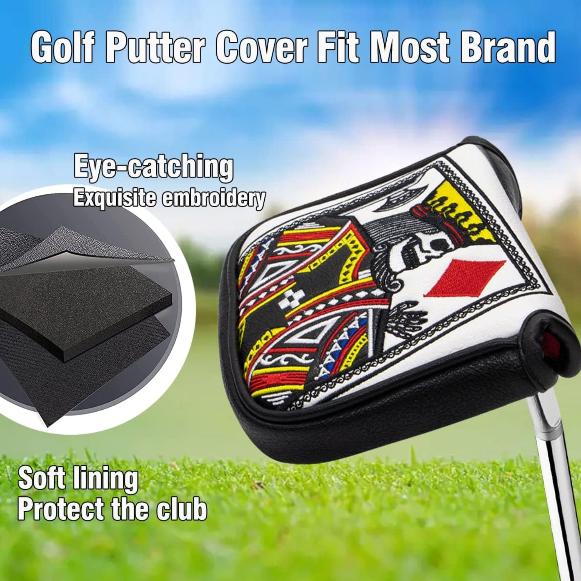 Putter z haftem Króla Kierów,  – Men Accessories Usa recenzja i cena