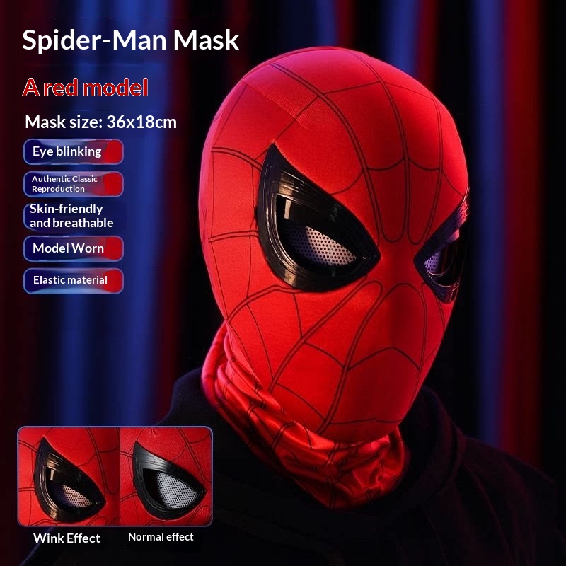 Maska Spider-Mana z ruchomymi  – Men'S Accessories Clothing recenzja i cena