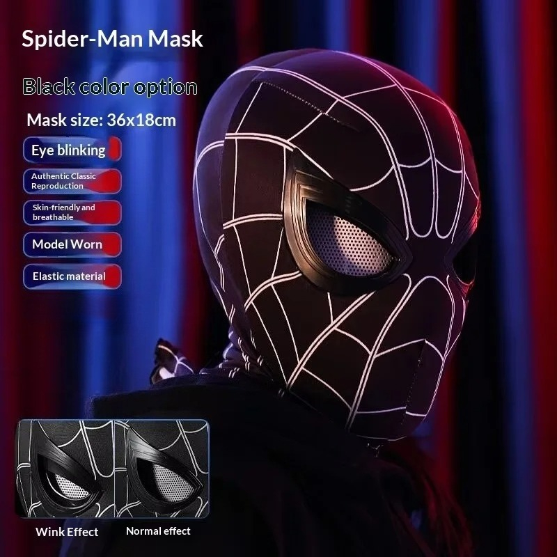 Maska Spider-Mana z ruchomymi  – Men'S Accessories Clothing recenzja i cena