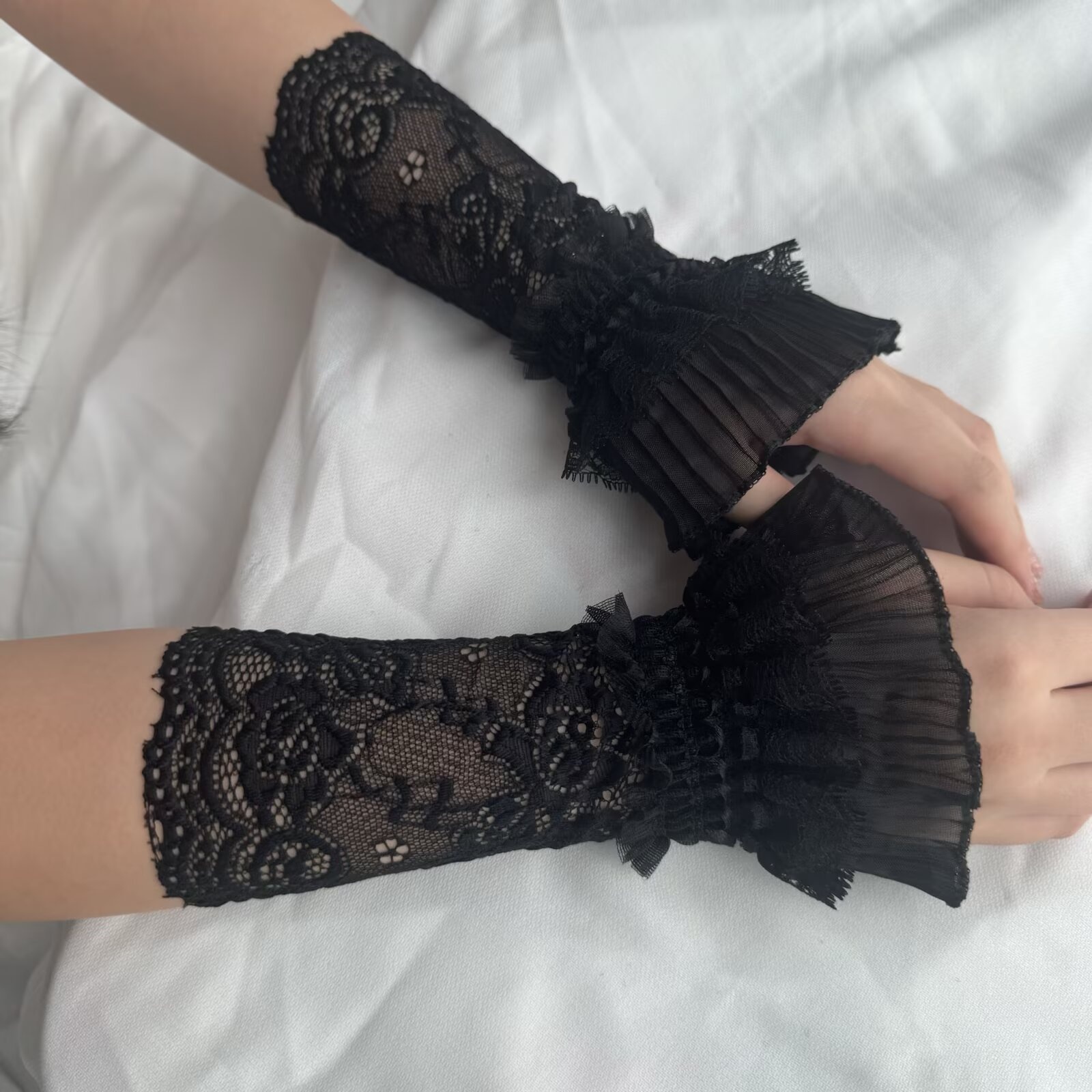 Koronkowe, ażurowe rękawki na  – Men Accessories For Wrist recenzja i cena