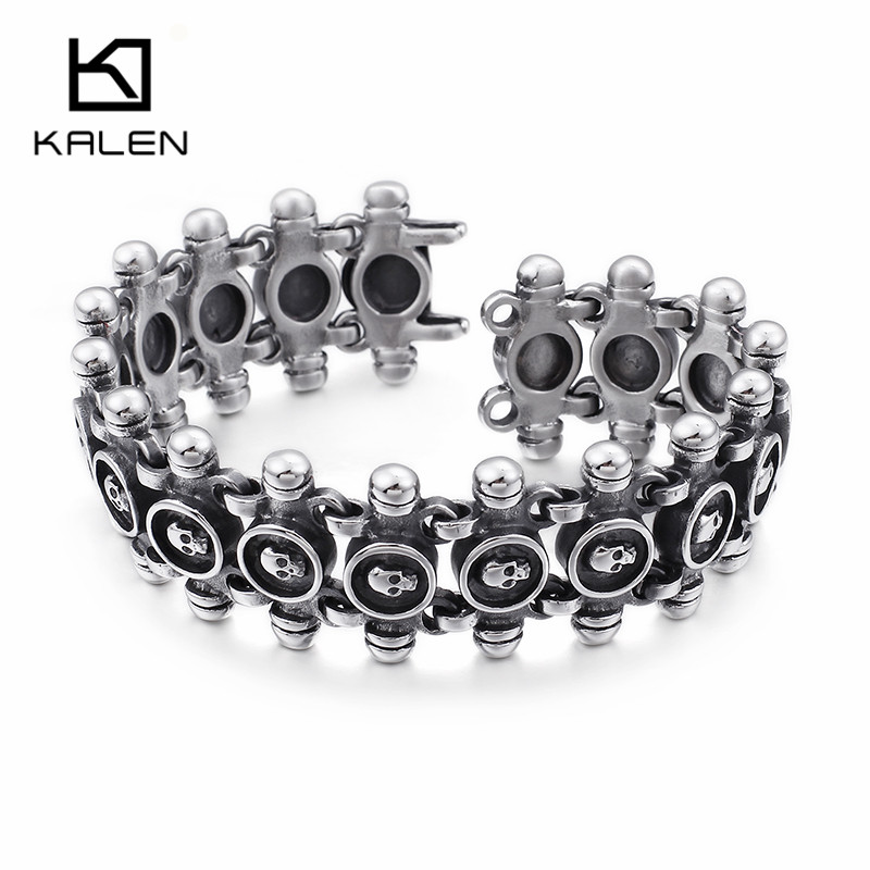 Bransoletki KALEN Punk Vintage – Men Accessories Ring And Bracelet recenzja i cena