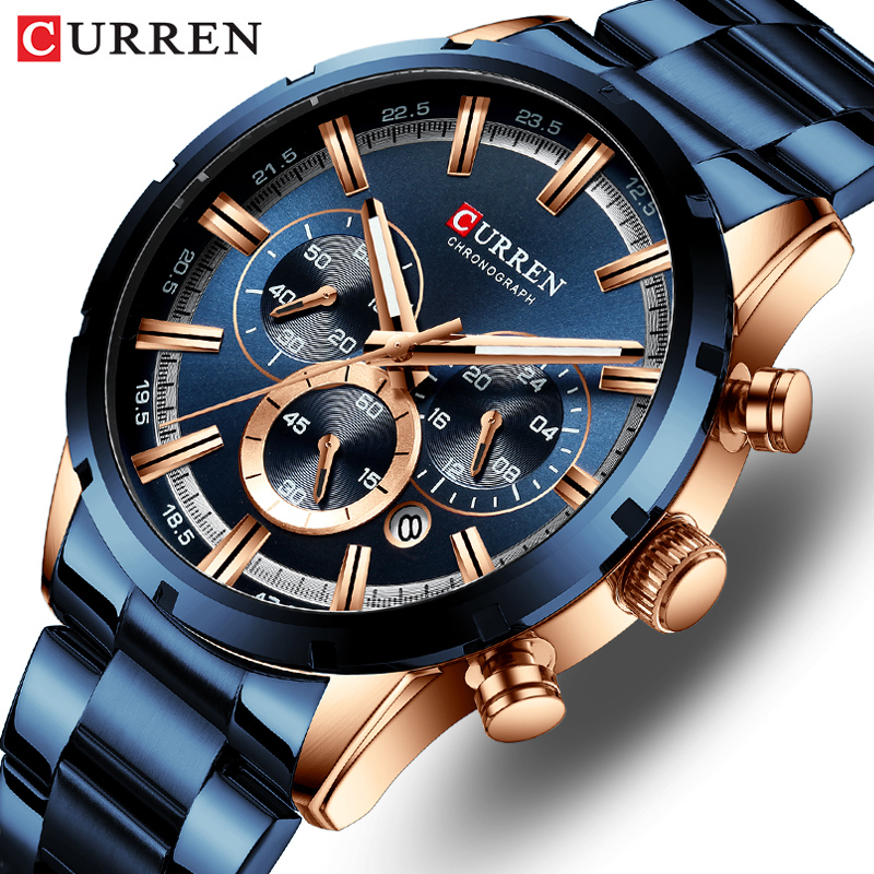 Curren męski zegarek niebieska – Men Accessories For Wrist recenzja i cena