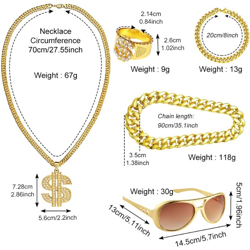 5-częściowy zestaw kostiumów h – Men Accessories Ring And Bracelet recenzja i cena